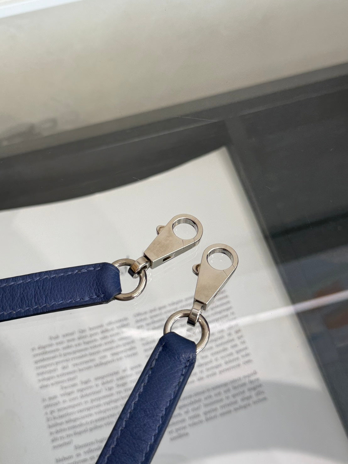 HERMES Kelly 28 - Bleu Brighton/Capucine 明藍/火焰橙銀 C