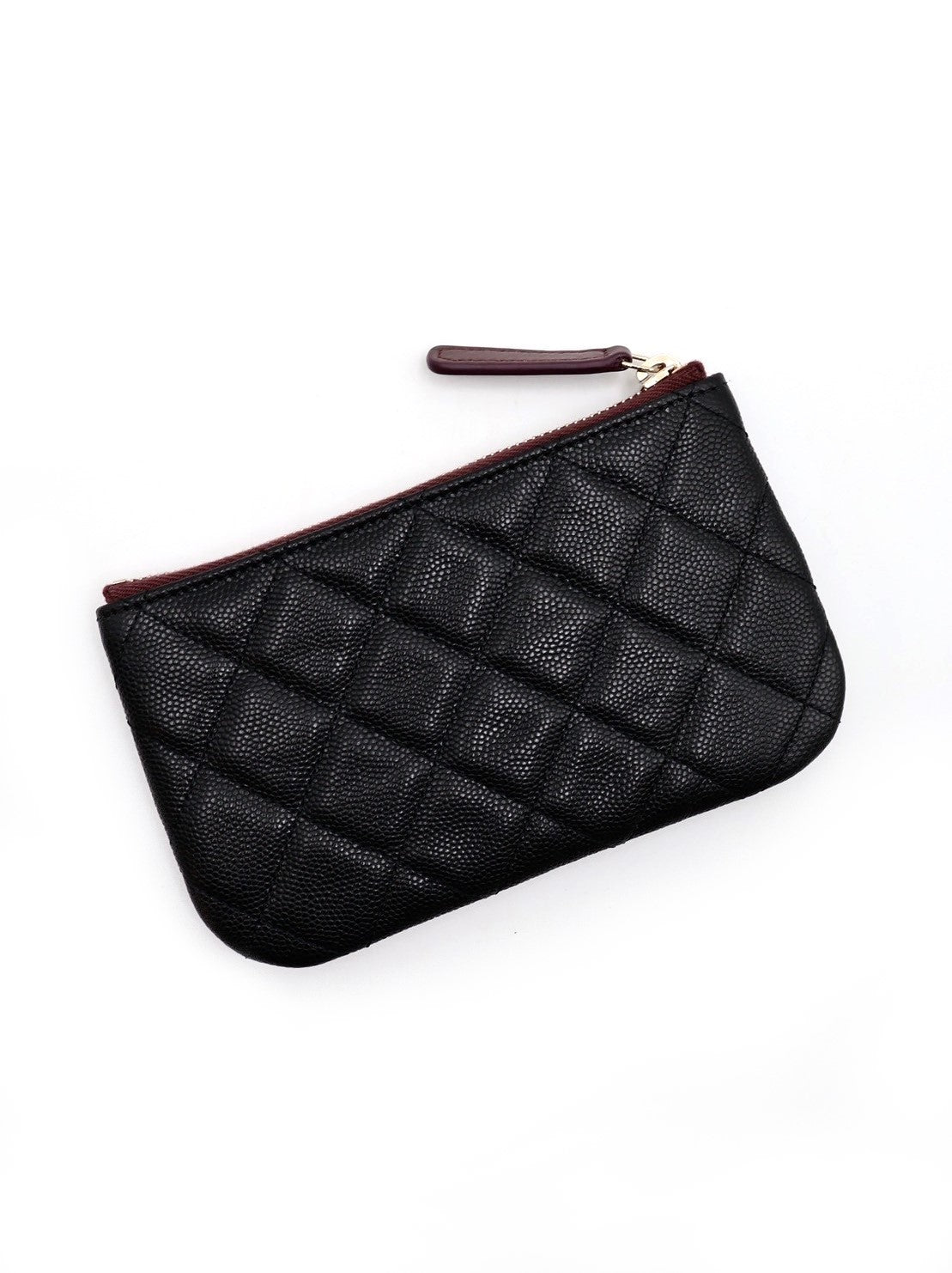 CHANEL 經典一字拉鍊零錢包 - 黑金