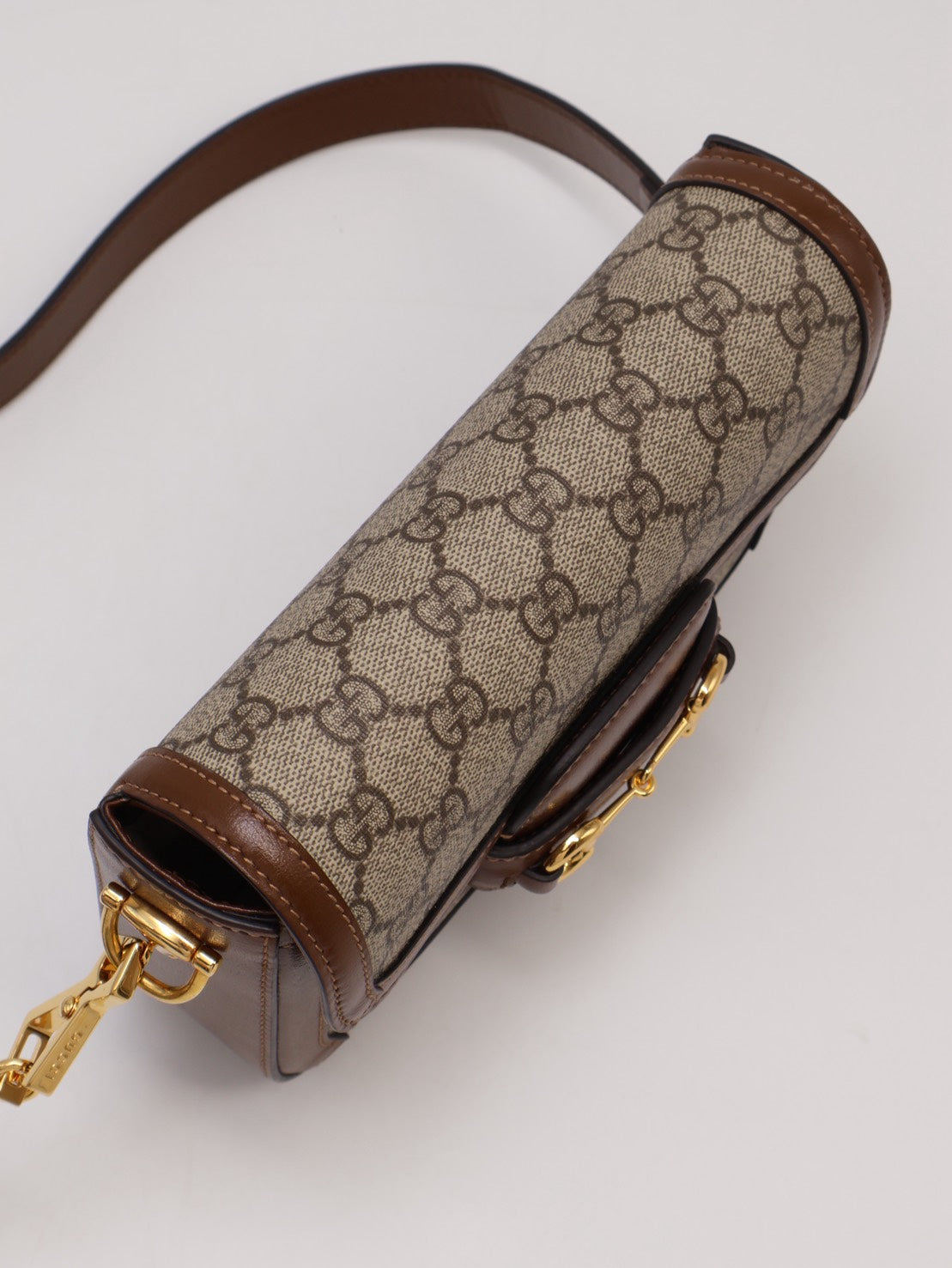 GUCCI Horsebit 1955馬銜釦馬鞍包 - Mini棕