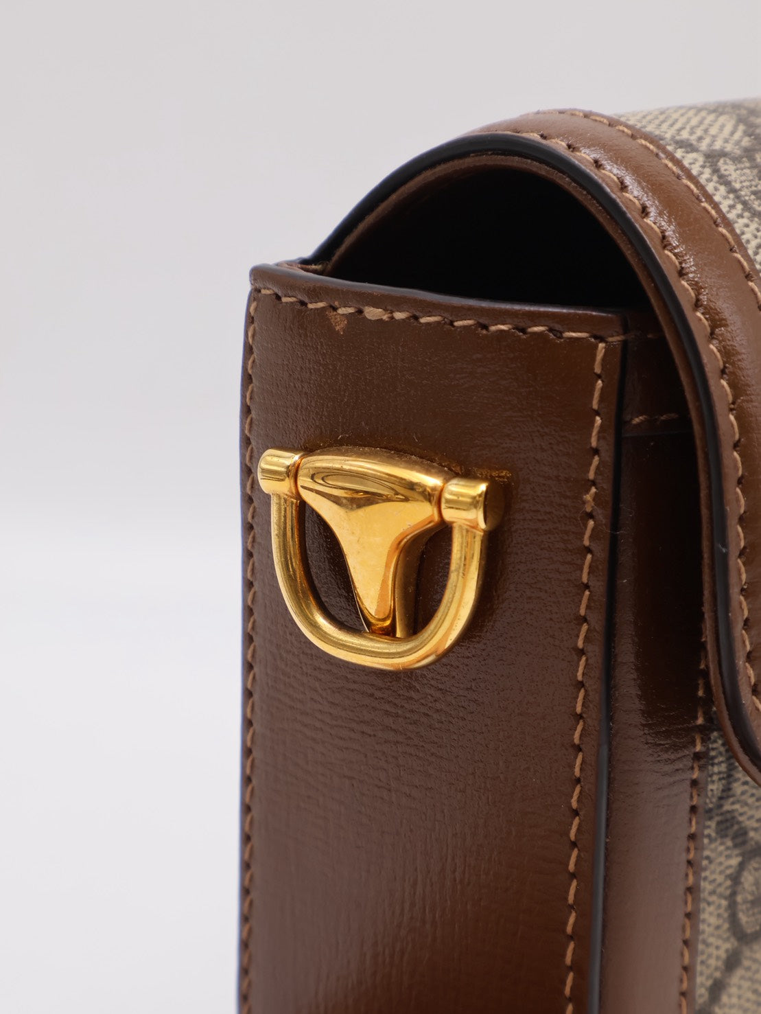 GUCCI Horsebit 1955馬銜釦馬鞍包 - Mini棕
