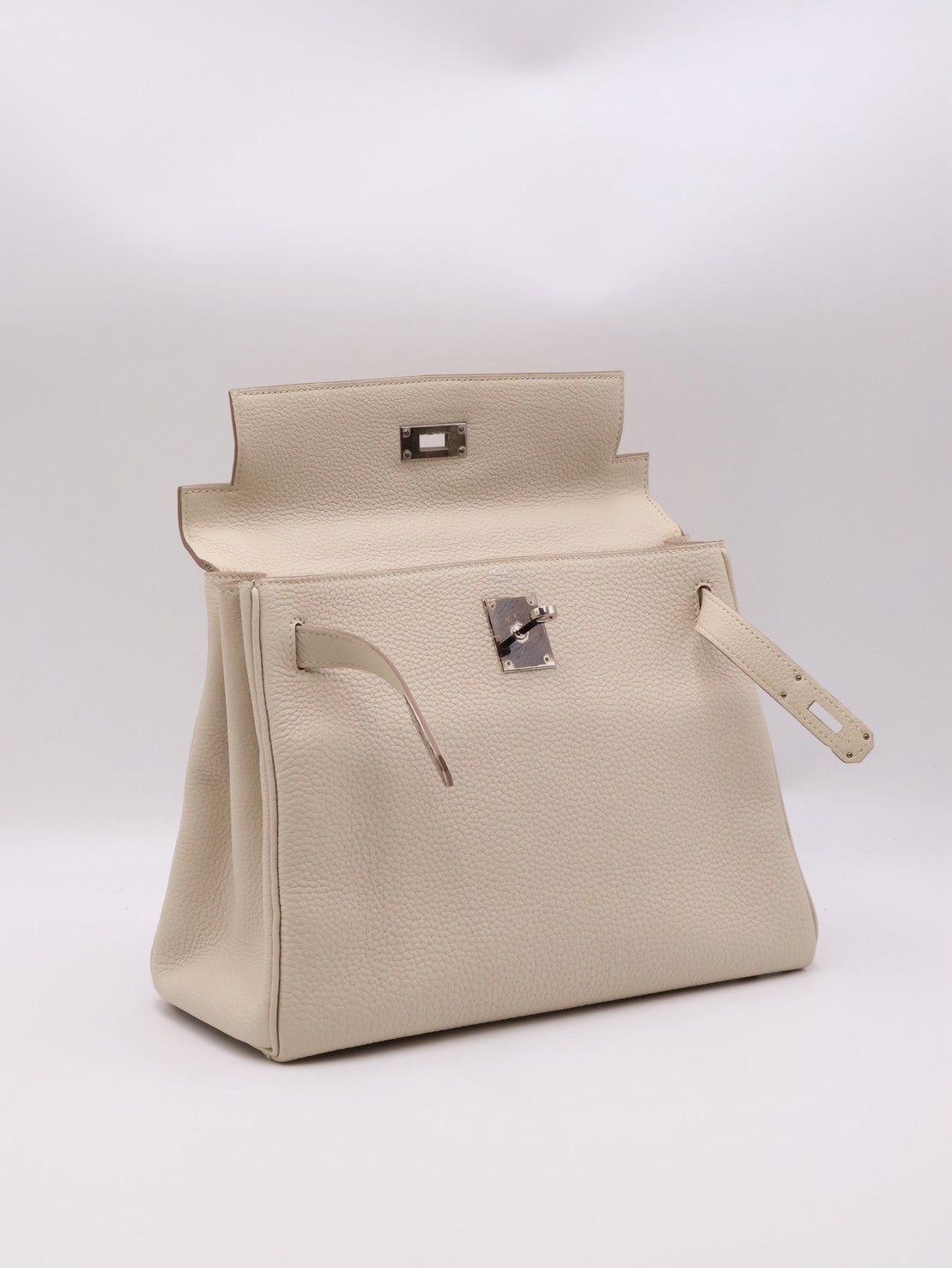 HERMES Kelly 28 - Craie 10 奶昔白銀 Z
