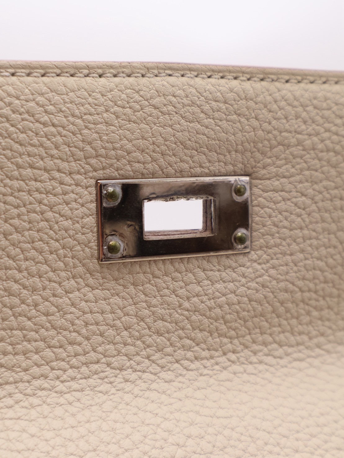 HERMES Kelly 28 - Craie 10 奶昔白銀 Z