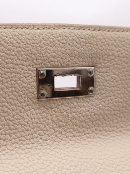 HERMES Kelly 28 - Craie 10 奶昔白銀 Z