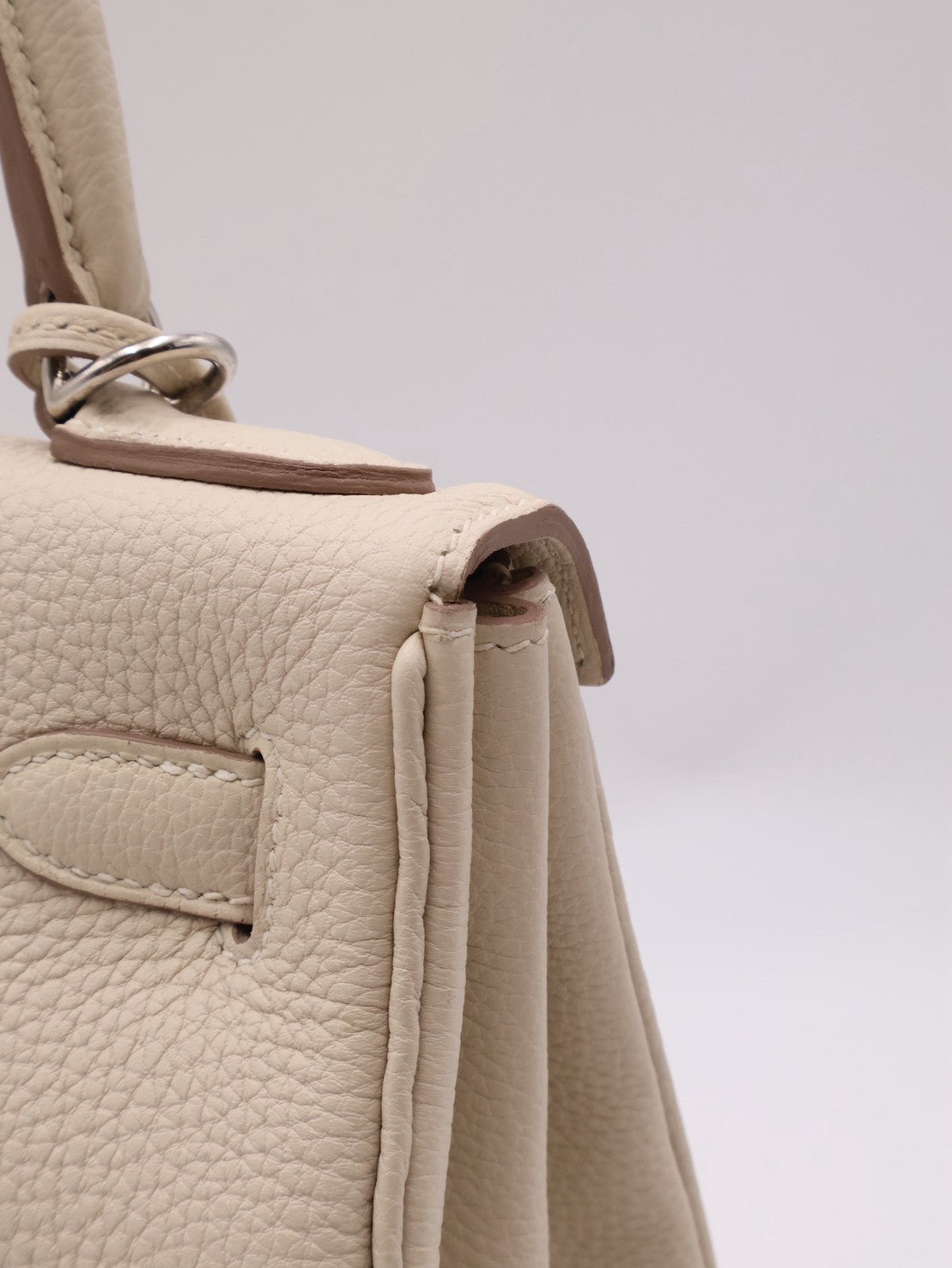 HERMES Kelly 28 - Craie 10 奶昔白銀 Z