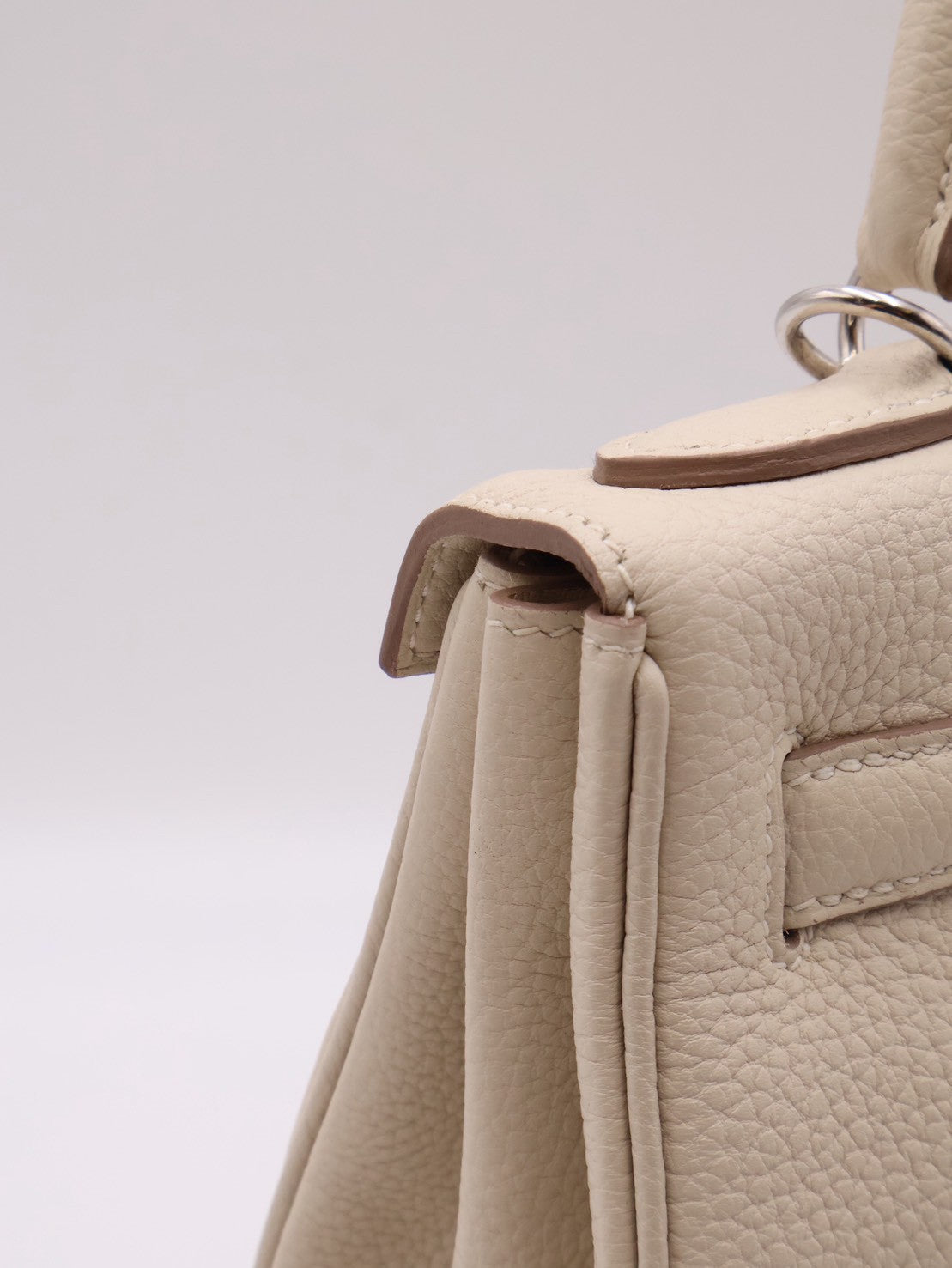 HERMES Kelly 28 - Craie 10 奶昔白銀 Z