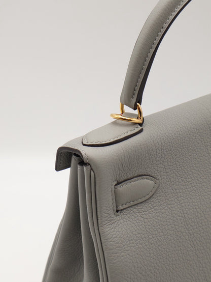 HERMES Kelly 28 - Gris Mouette 4Z 海鷗灰金 W