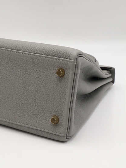 HERMES Kelly 28 - Gris Mouette 4Z 海鷗灰金 W