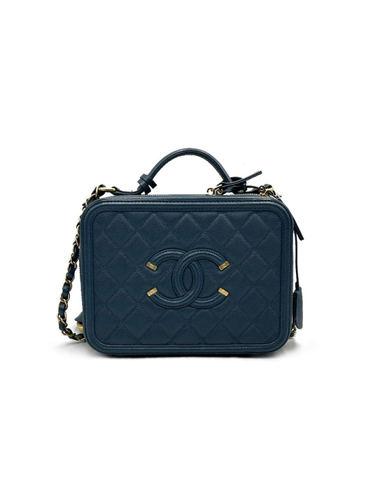 CHANEL Vanity case - 中號海藍28開