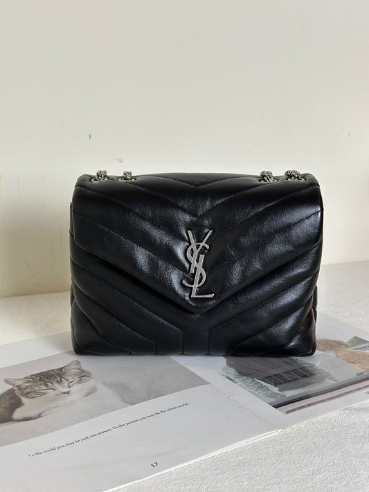 YSL Loulou方胖子 - 小號黑銀