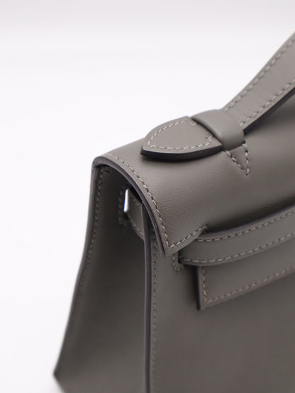 HERMES Mini Kelly - Gris Meyer 0L 積雨雲灰金 B