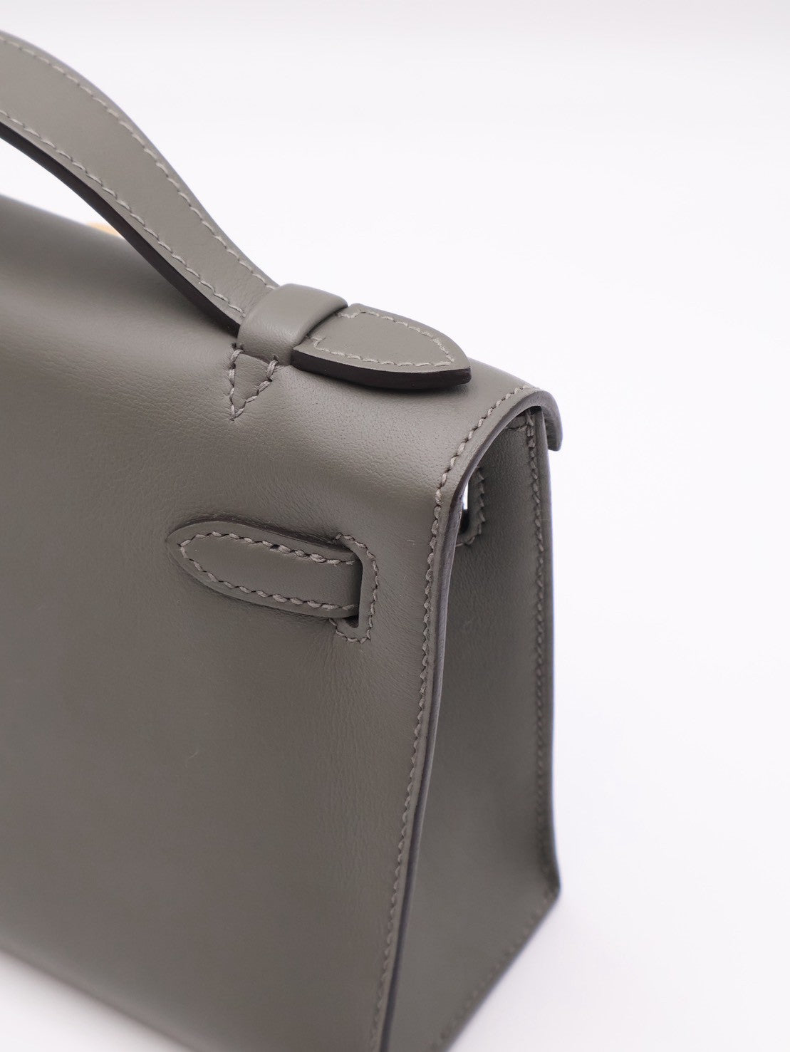 HERMES Mini Kelly - Gris Meyer 0L 積雨雲灰金 B