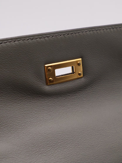 HERMES Mini Kelly - Gris Meyer 0L 積雨雲灰金 B