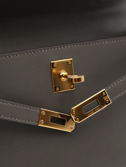 HERMES Mini Kelly - Gris Meyer 0L 積雨雲灰金 B