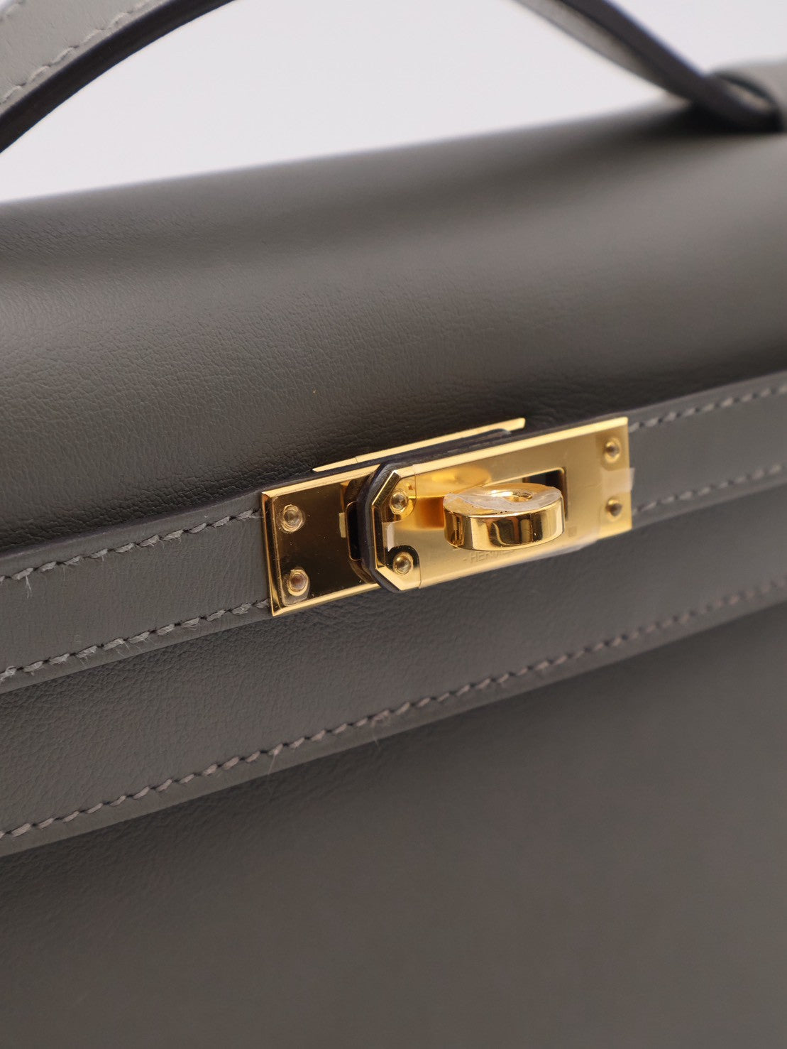 HERMES Mini Kelly - Gris Meyer 0L 積雨雲灰金 B