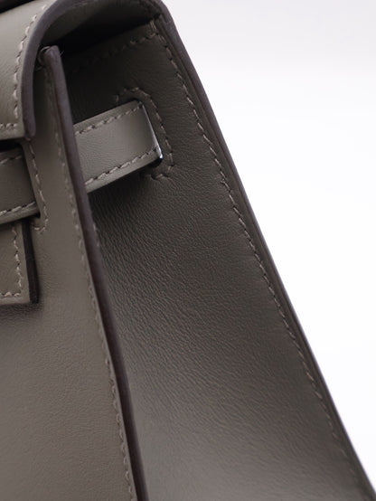 HERMES Mini Kelly - Gris Meyer 0L 積雨雲灰金 B