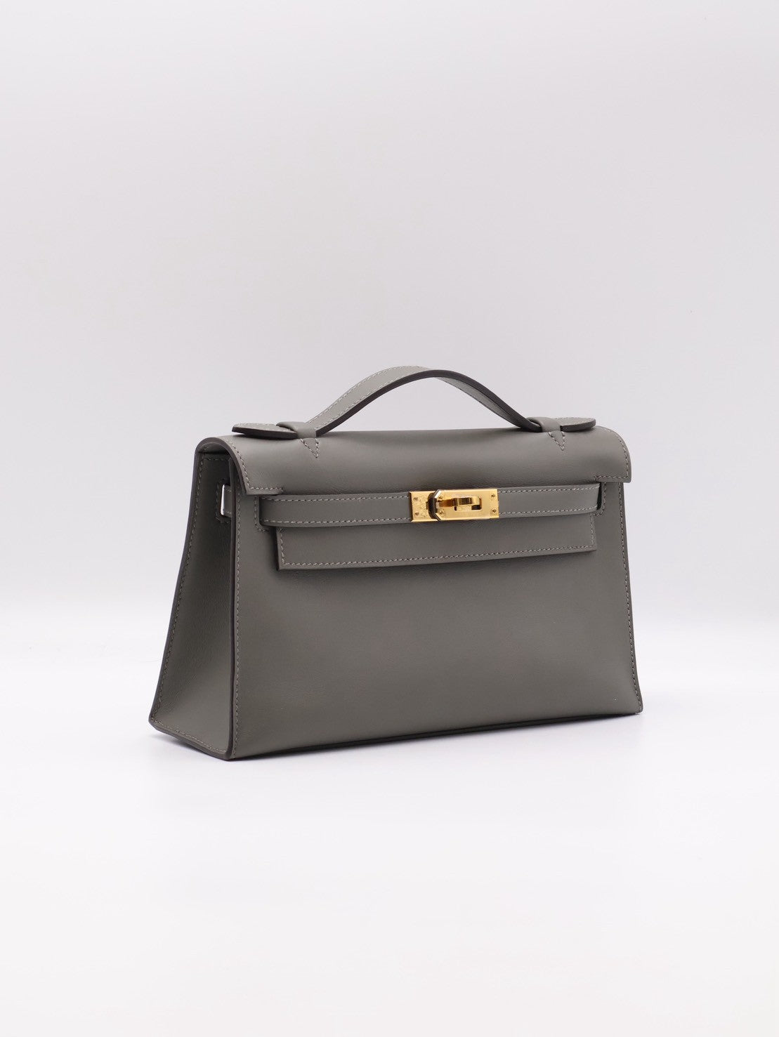 HERMES Mini Kelly - Gris Meyer 0L 積雨雲灰金 B