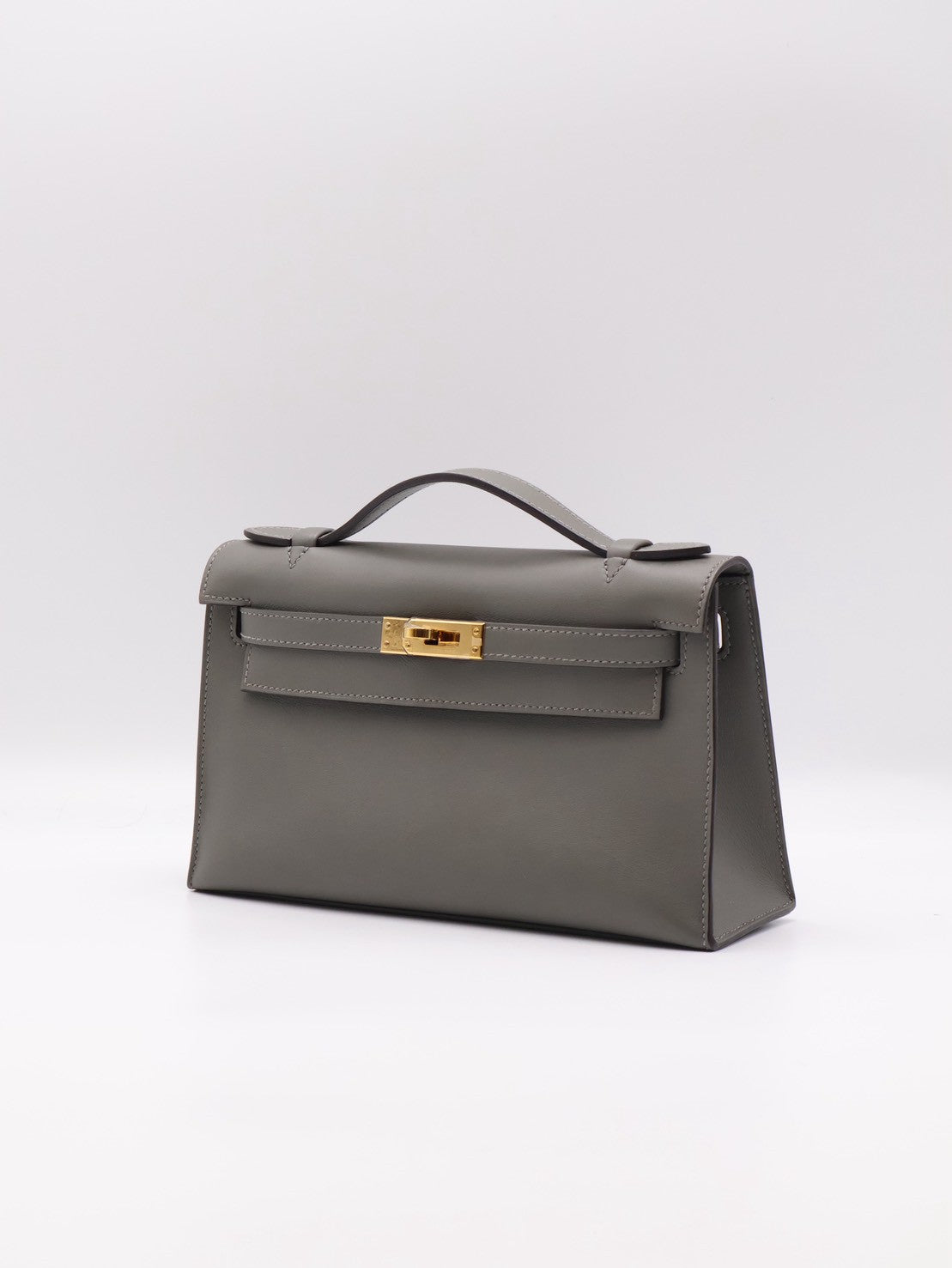 HERMES Mini Kelly - Gris Meyer 0L 積雨雲灰金 B