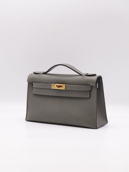 HERMES Mini Kelly - Gris Meyer 0L 積雨雲灰金 B