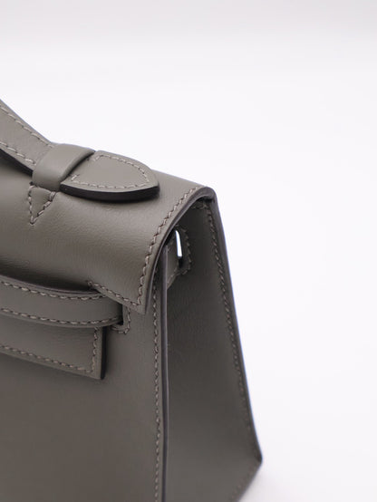 HERMES Mini Kelly - Gris Meyer 0L 積雨雲灰金 B