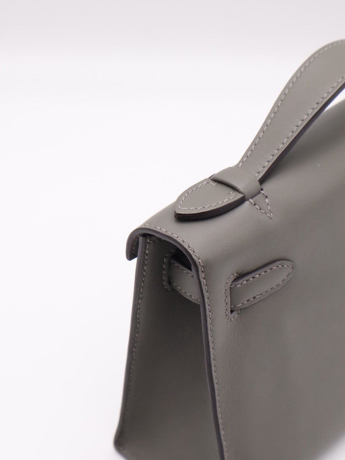HERMES Mini Kelly - Gris Meyer 0L 積雨雲灰金 B