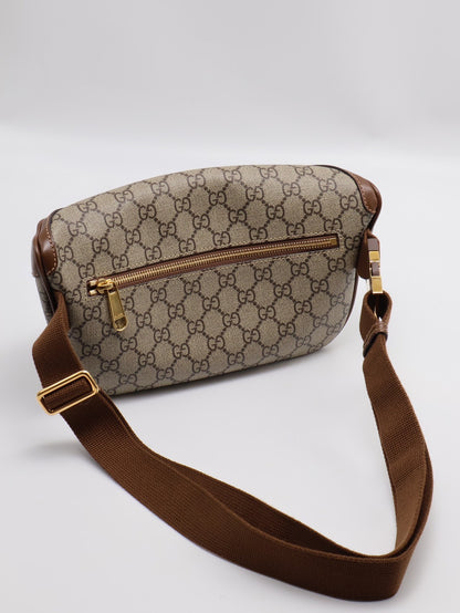 GUCCI 經典帆布老花腰包