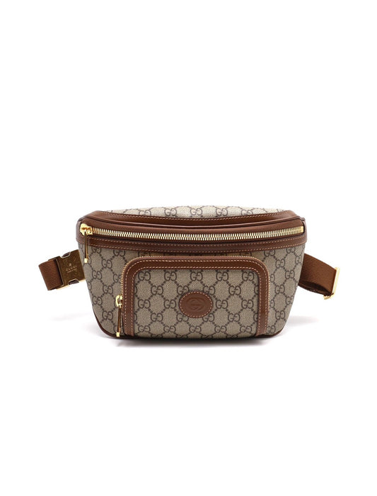 GUCCI 經典帆布老花腰包