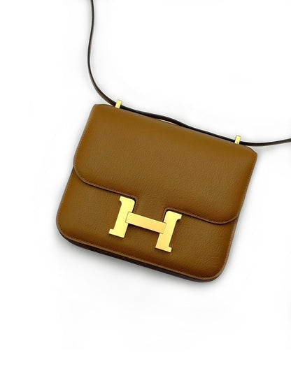 HERMES Mini constance 19 - 牛皮紙金