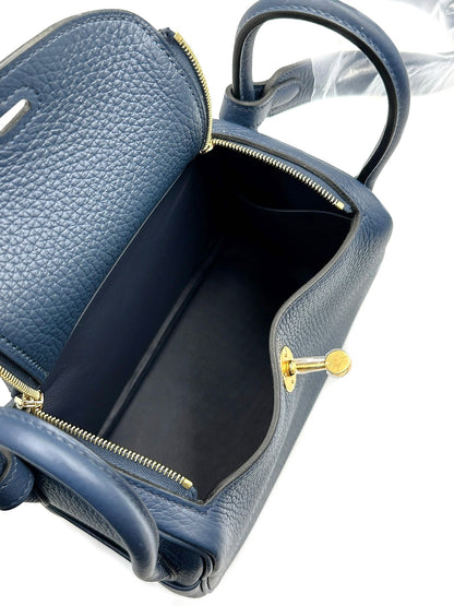 HERMES Mini lindy - 普魯士藍金