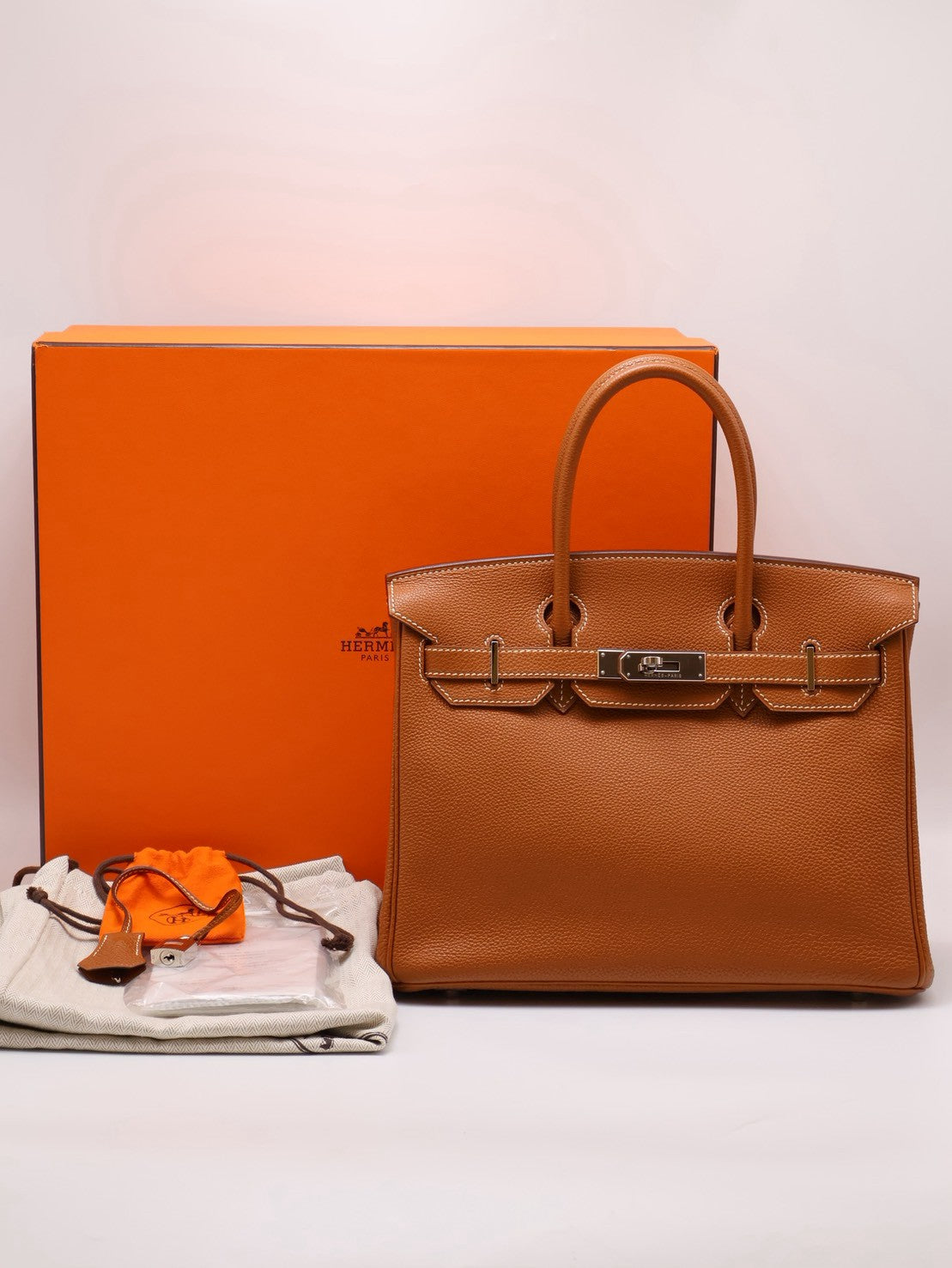HERMES Birkin 30 - Gold 37 金棕銀 🄹