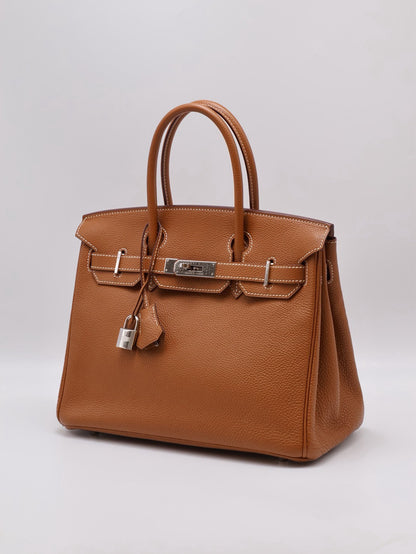 HERMES Birkin 30 - Gold 37 金棕銀 🄹