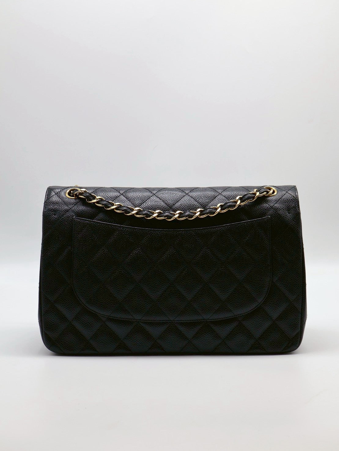 CHANEL 經典口蓋包Jumbo CF30 - 黑金18開