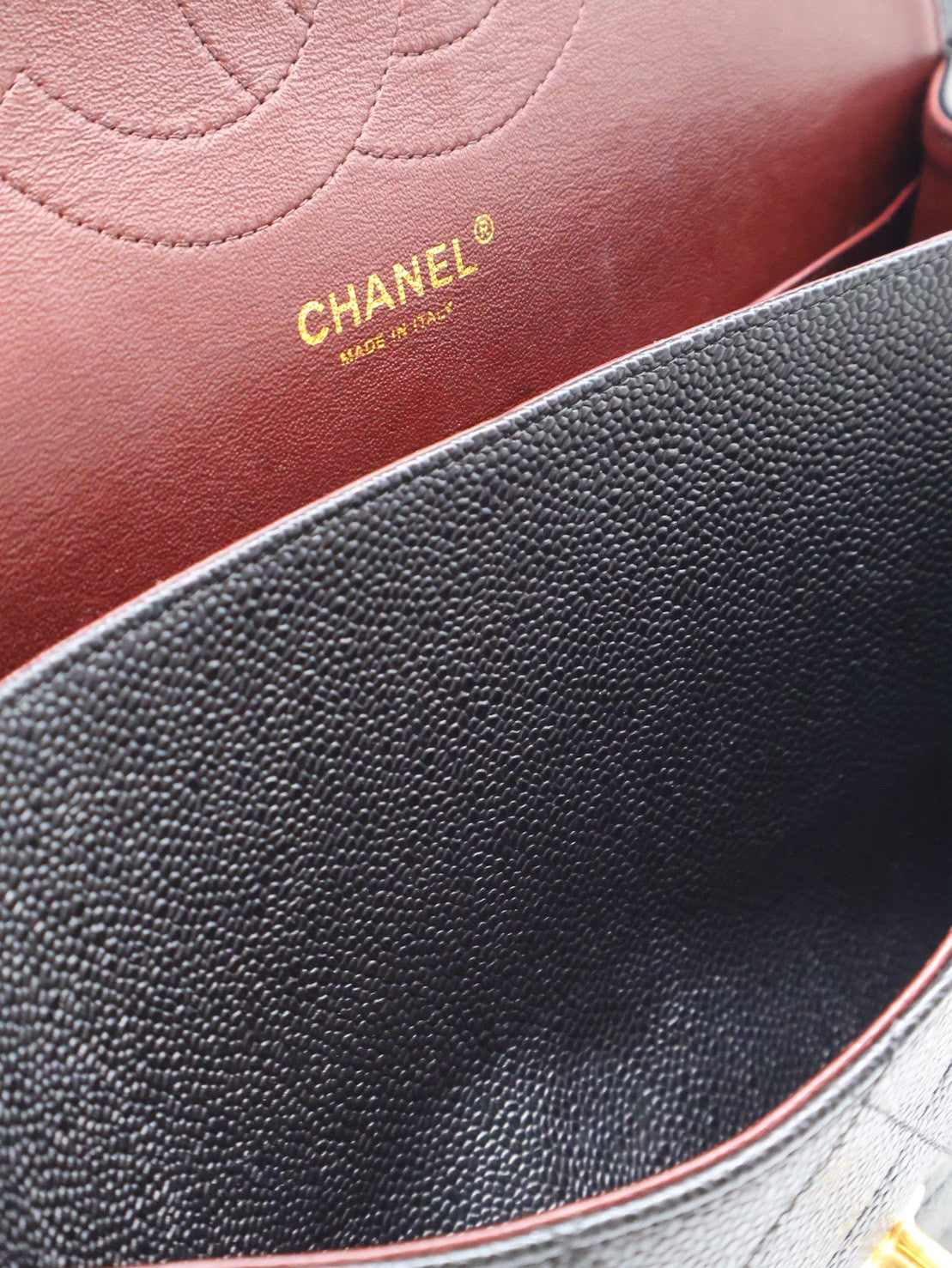 CHANEL 經典口蓋包Jumbo CF30 - 黑金18開
