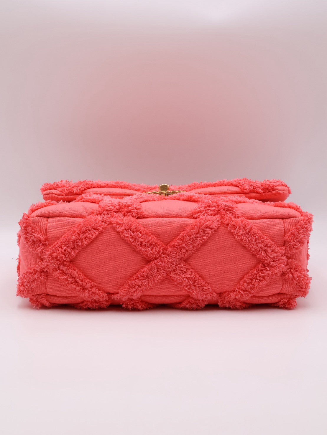 CHANEL 19 Bag 菱格紋手提肩背包 30 - 絨毛珊瑚粉金30開