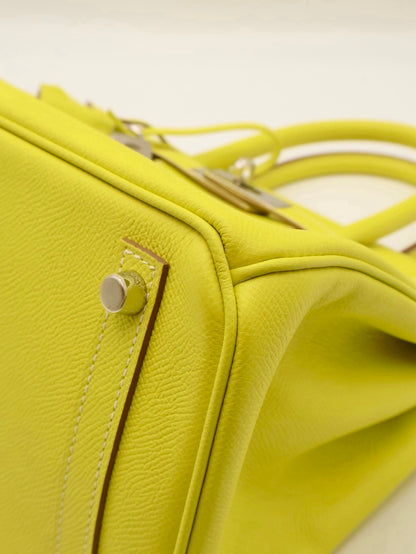 HERMES Birkin 30 - Lime 9R 檸檬黃銀 🄽