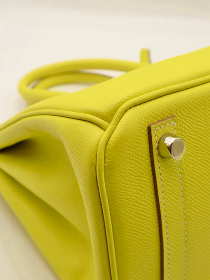 HERMES Birkin 30 - Lime 9R 檸檬黃銀 🄽