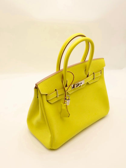 HERMES Birkin 30 - Lime 9R 檸檬黃銀 🄽