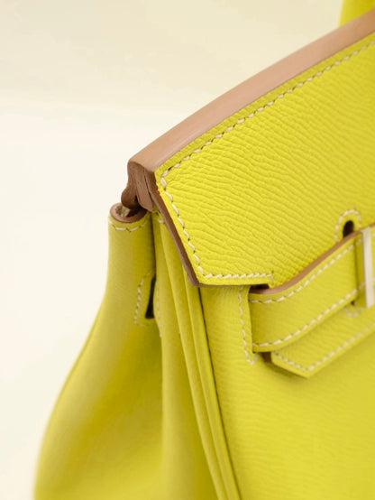 HERMES Birkin 30 - Lime 9R 檸檬黃銀 🄽