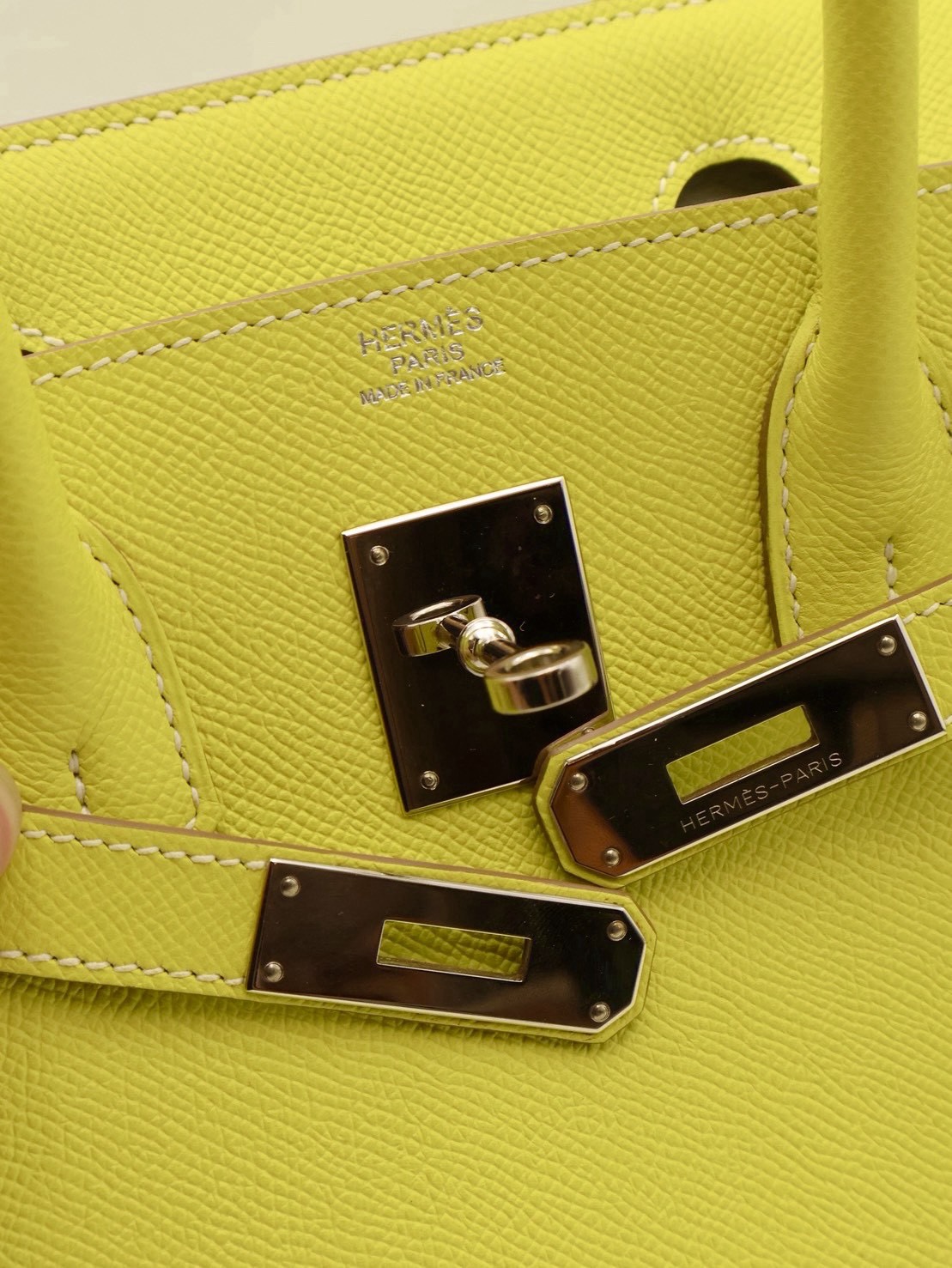 HERMES Birkin 30 - Lime 9R 檸檬黃銀 🄽