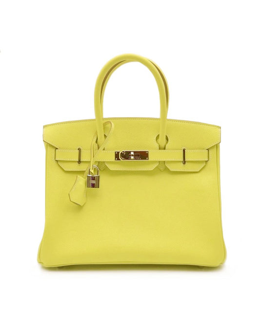 HERMES Birkin 30 - Lime 9R 檸檬黃銀 🄽