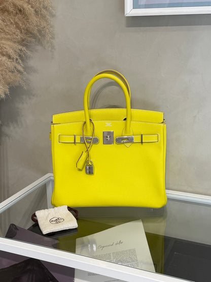 HERMES Birkin 30 - Lime 9R 檸檬黃銀 🄽