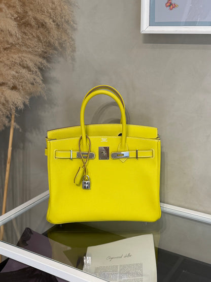 HERMES Birkin 30 - Lime 9R 檸檬黃銀 🄽