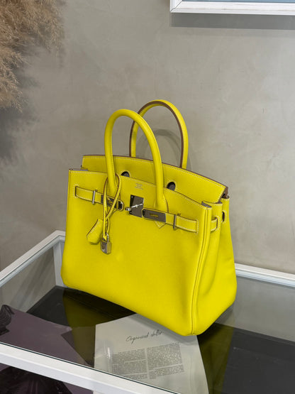 HERMES Birkin 30 - Lime 9R 檸檬黃銀 🄽
