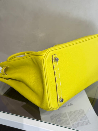 HERMES Birkin 30 - Lime 9R 檸檬黃銀 🄽
