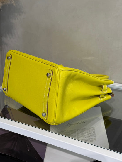 HERMES Birkin 30 - Lime 9R 檸檬黃銀 🄽