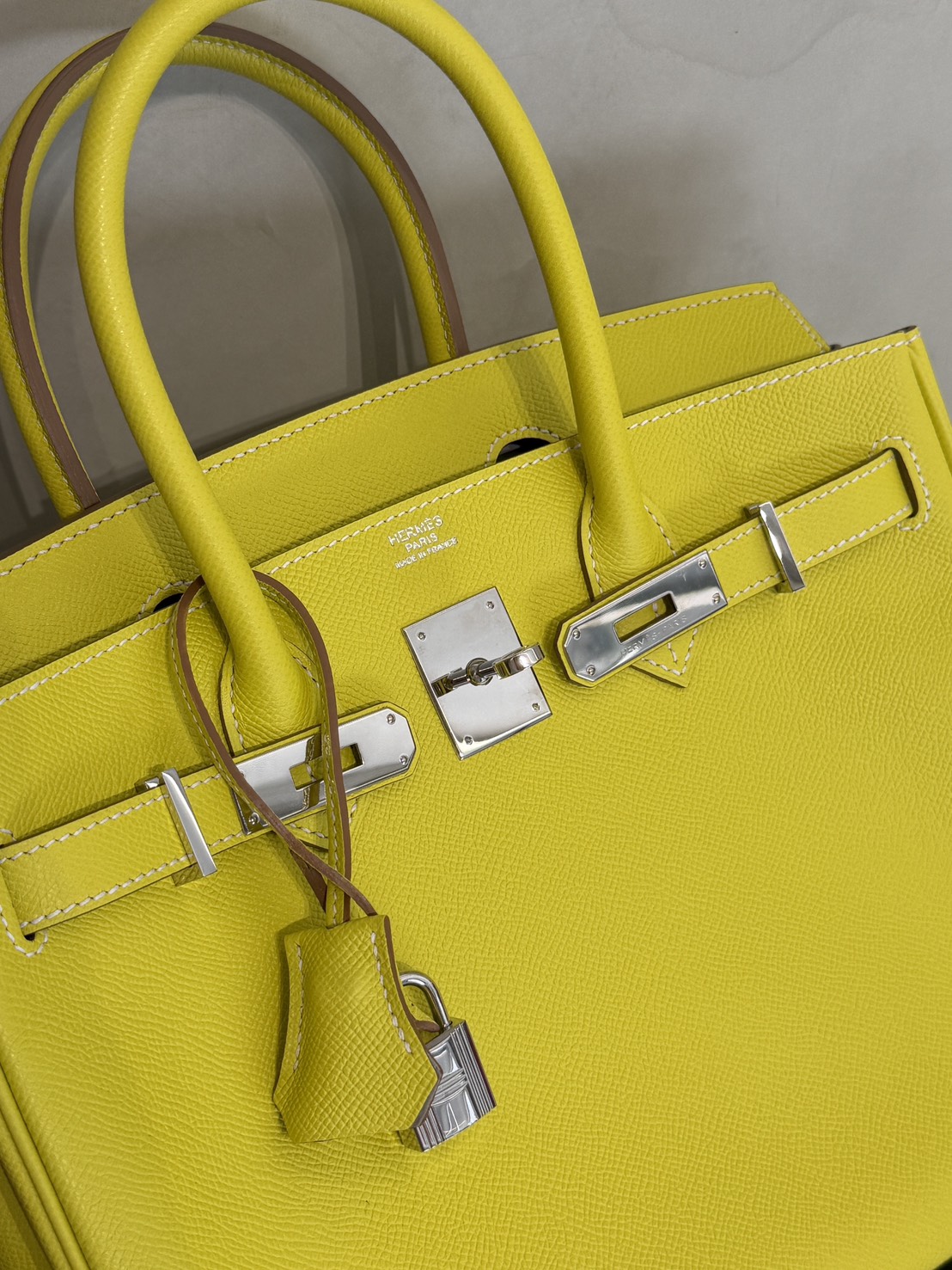 HERMES Birkin 30 - Lime 9R 檸檬黃銀 🄽