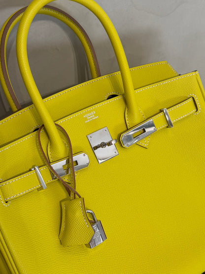 HERMES Birkin 30 - Lime 9R 檸檬黃銀 🄽