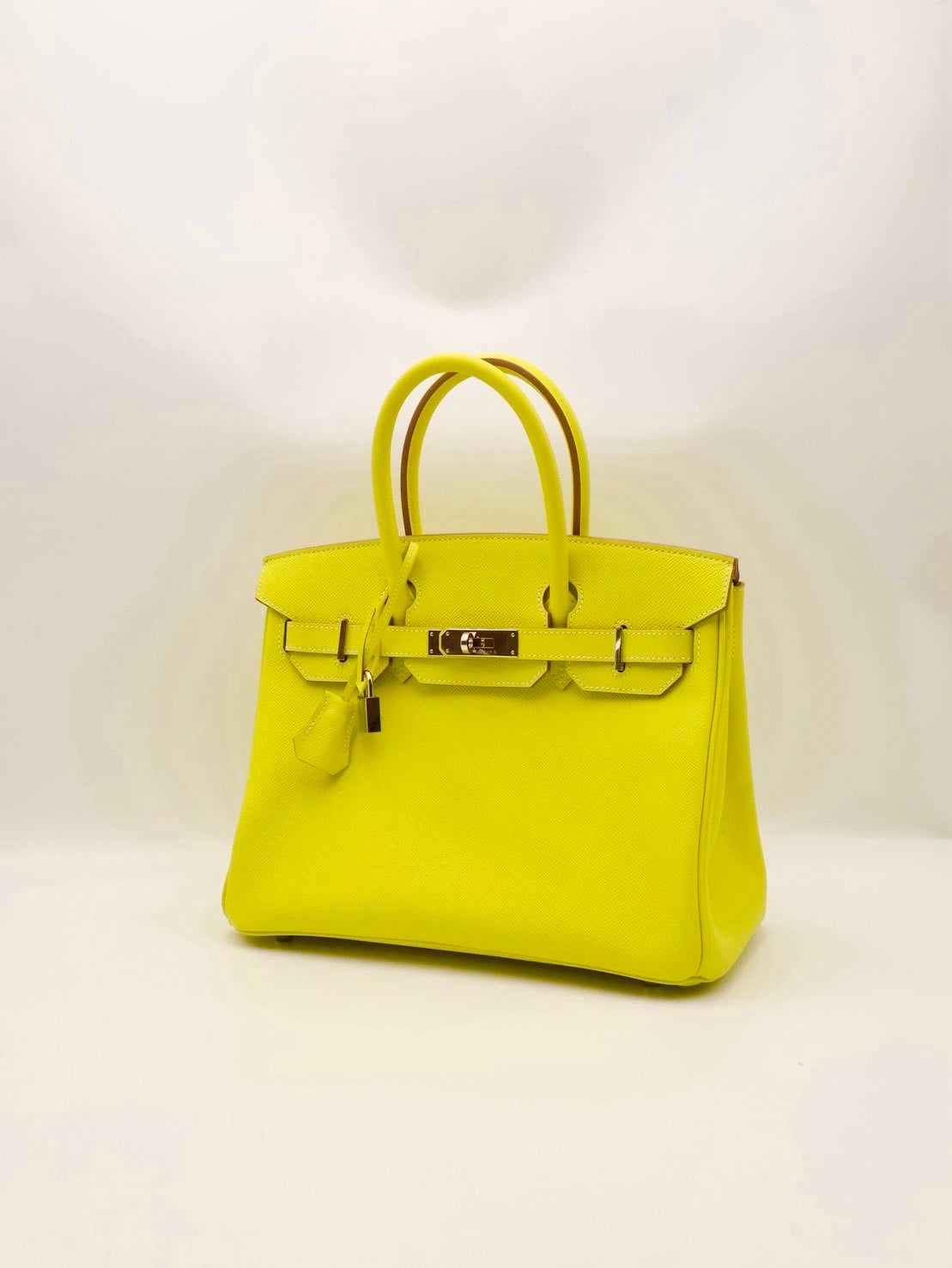 HERMES Birkin 30 - Lime 9R 檸檬黃銀 🄽