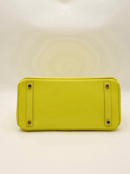 HERMES Birkin 30 - Lime 9R 檸檬黃銀 🄽
