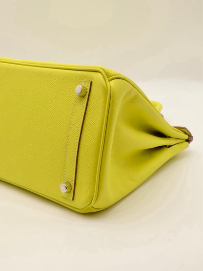 HERMES Birkin 30 - Lime 9R 檸檬黃銀 🄽