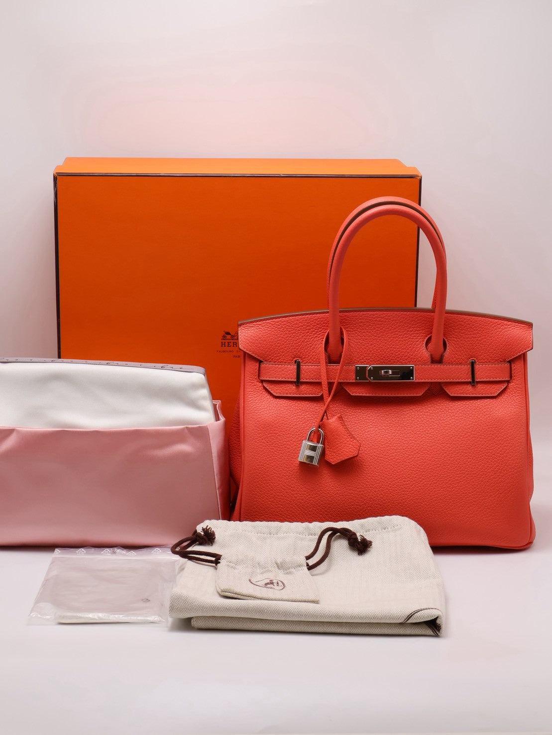 HERMES Birkin 30 - Rose Texas 0E 德克薩斯粉銀 🅁